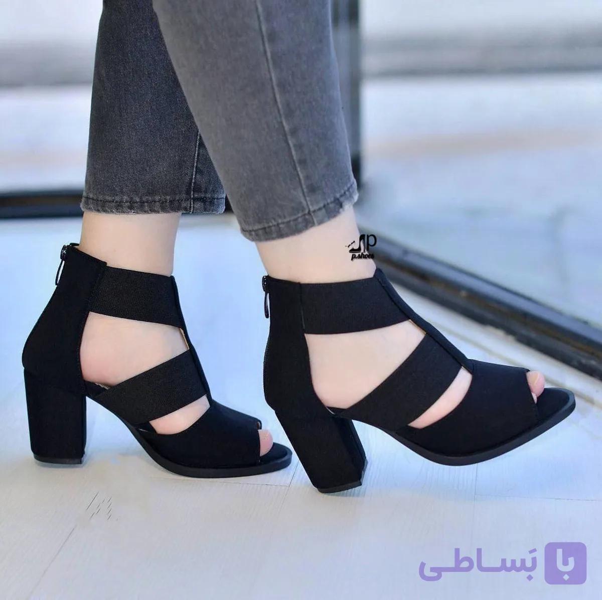 کفش مجلسی تابستانی زنانه کد 800 پاشنه 6 سانتی رویه ساتن ارسال رایگان