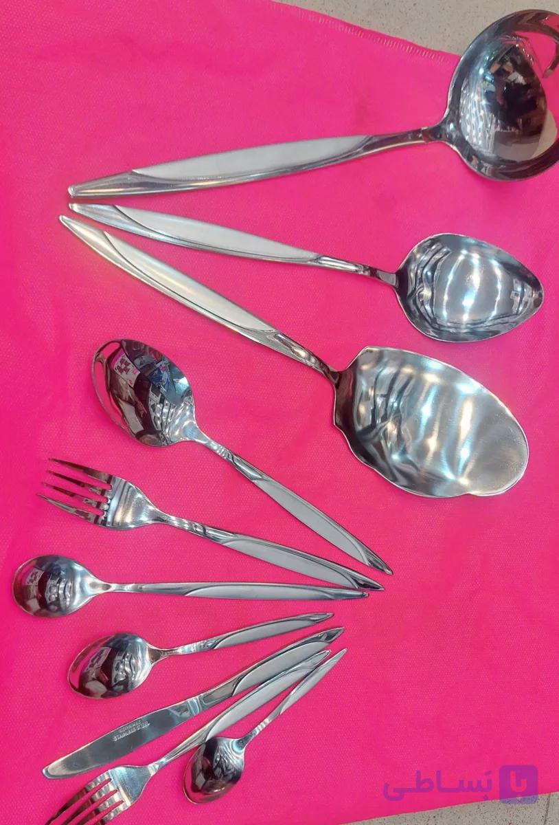 سرویس قاشق و چنگال کرکماز اصل ۱۲۸ پارچه کد HA-7618 — تصویر 1