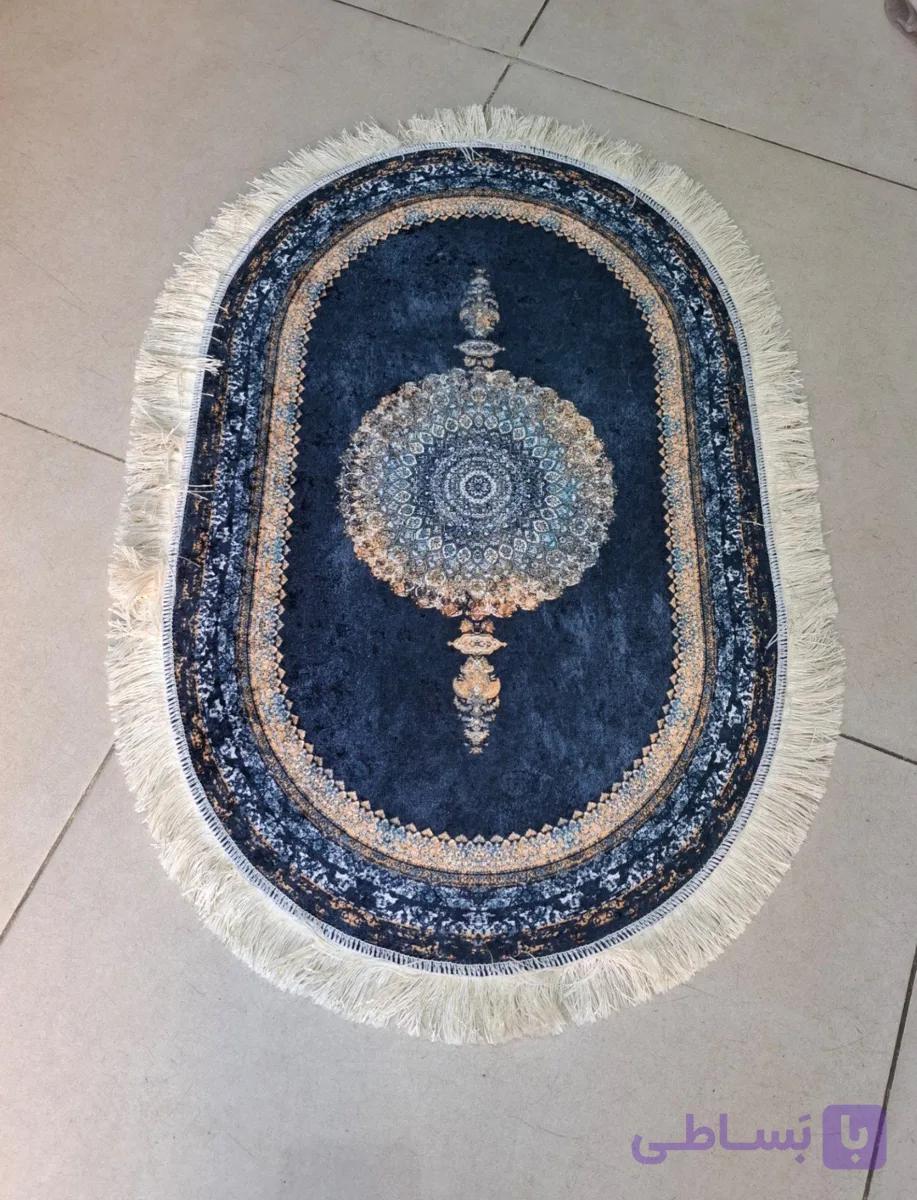 پادری بیضی زیره لاتکس نگار سایز 40×80 ضدلغزش، بادوام و شیک ارسال پس کرایه — تصویر 1