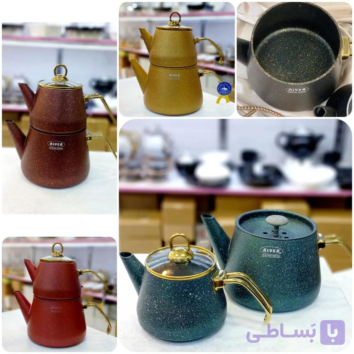 کتری قوری روهمی ریور جنس گرانیت درجه یک ارسال پس کرایه — تصویر 1