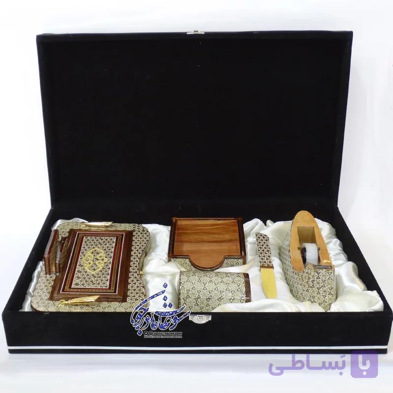 باکس نیم ست اداری خاتم کاری — تصویر 1
