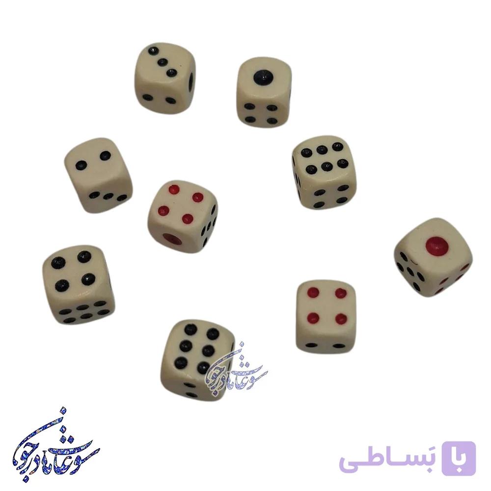 تاس بازی پلاستیکی اعلا (طرح استخوانی) — تصویر 1