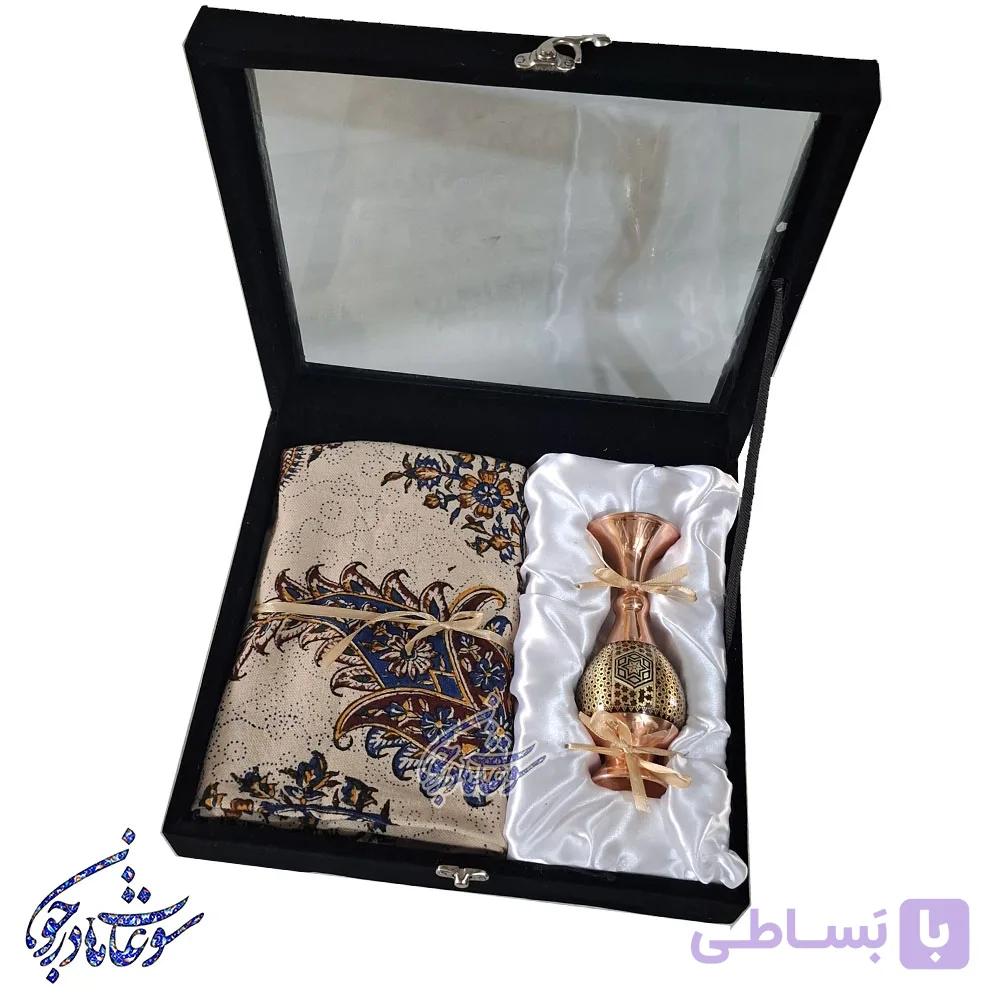 باکس هدیه گلدان و رومیزی قلمکار — تصویر 1