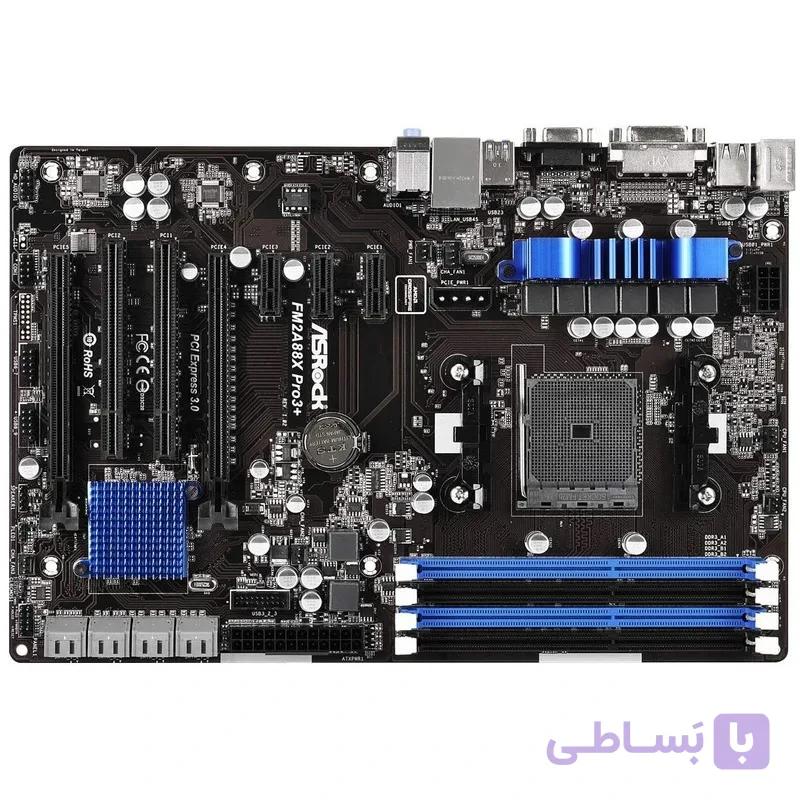 مادربرد ازراک مدل +FM2A88X PRO3 باندل شده (  cpu fan +  cpu A8 7600) — تصویر 1
