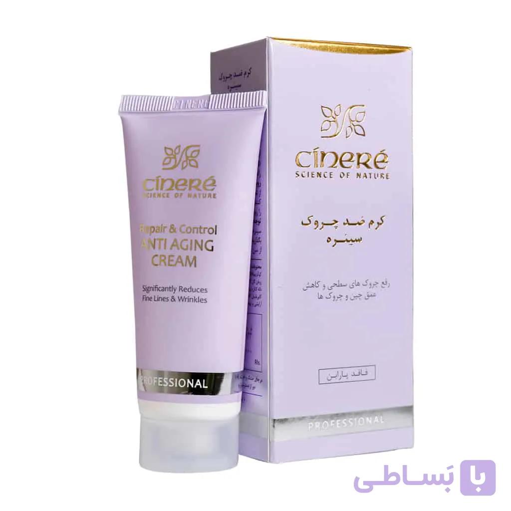 کرم ضد چروک سینره مدل Anti-Aging مناسب انواع پوست حجم 40 میلی — تصویر 1
