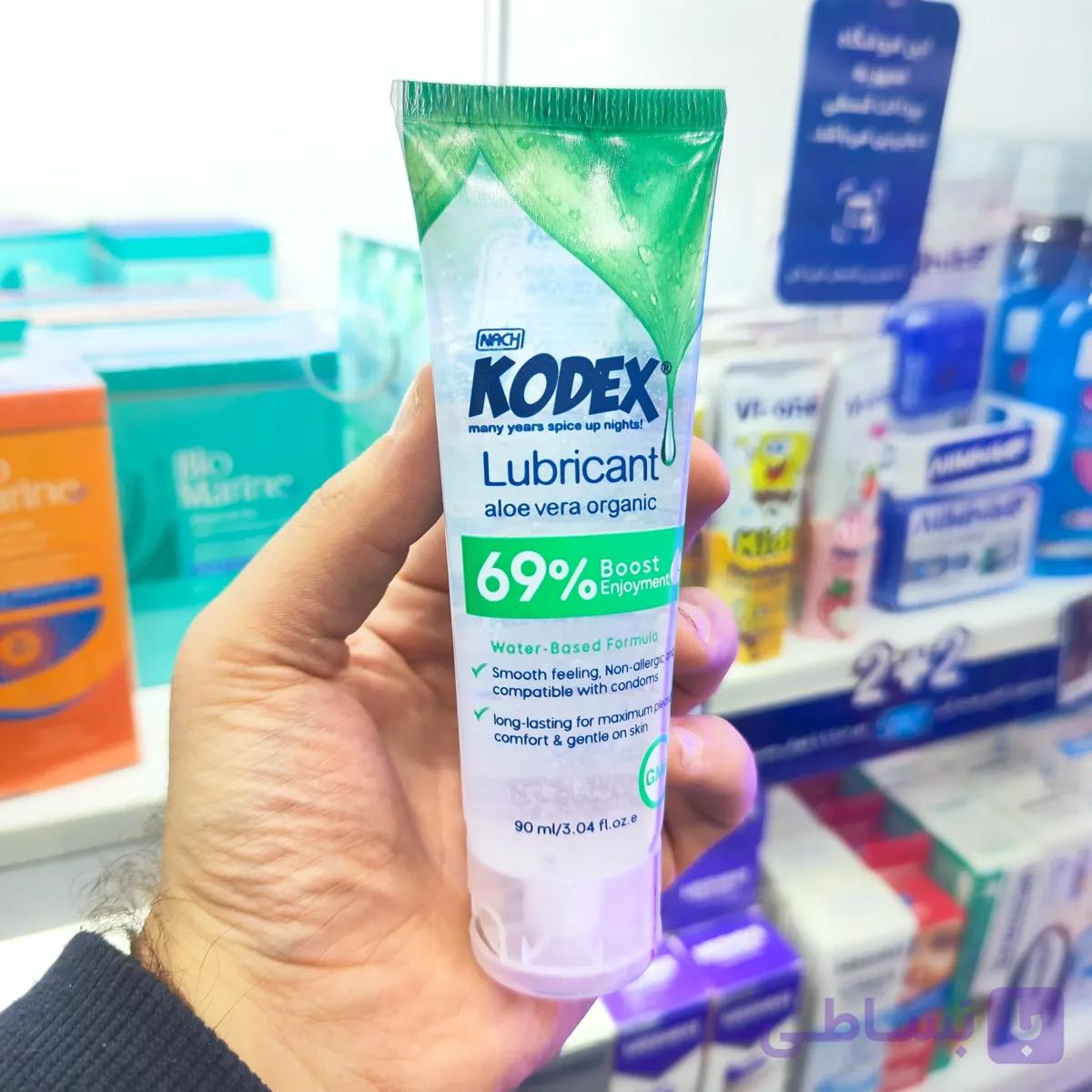 (طرح جدید) ژل روان کننده نچ کدکس بر پایه آب با رایحه آلوئه ورا 33% مرطوب کنندگی بیشتر حجم 90 میلی — تصویر 1