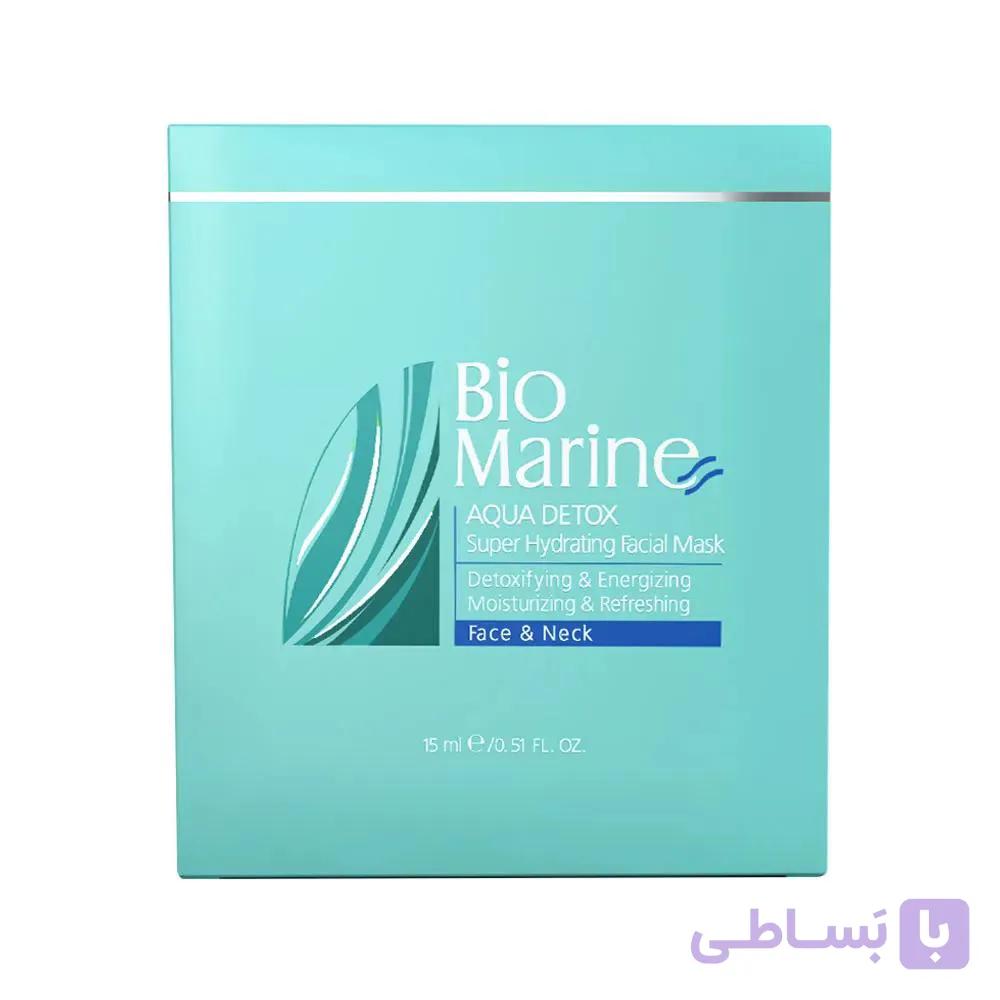 ماسک آبرسان صورت بایومارین مدل AQUA DETOX مرطوب و شاداب حجم 15 میلی‌ — تصویر 1