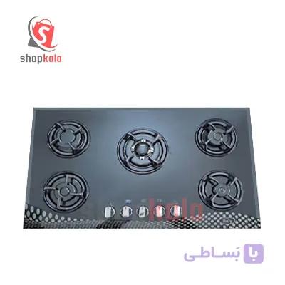 اجاق گاز صفحه ای شیشه ای پارس پلاس مدل TM5 پنج شعله — تصویر 1