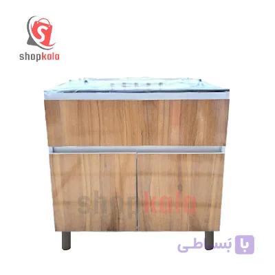 اجاق گاز طرح فر ام دی اف جنرال مدل B1 پنج شعله رویه شیشه — تصویر 1