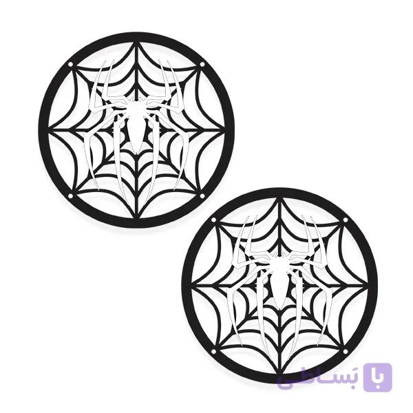 قاب میدرنج خودرو طرح SPIDER کد BW بسته 2 عددی — تصویر 1