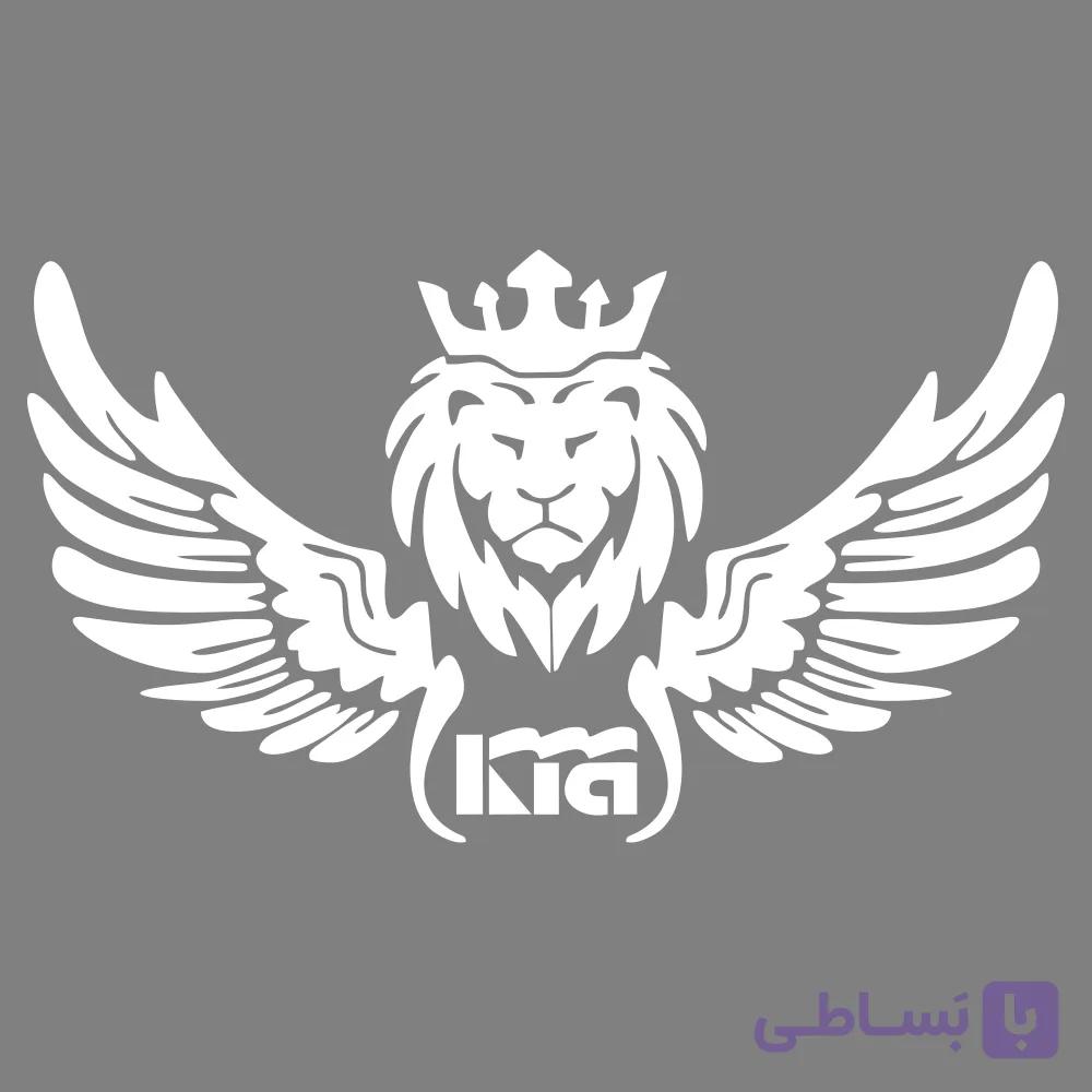 برچسب خودرو طرح بال شیر kia — تصویر 1