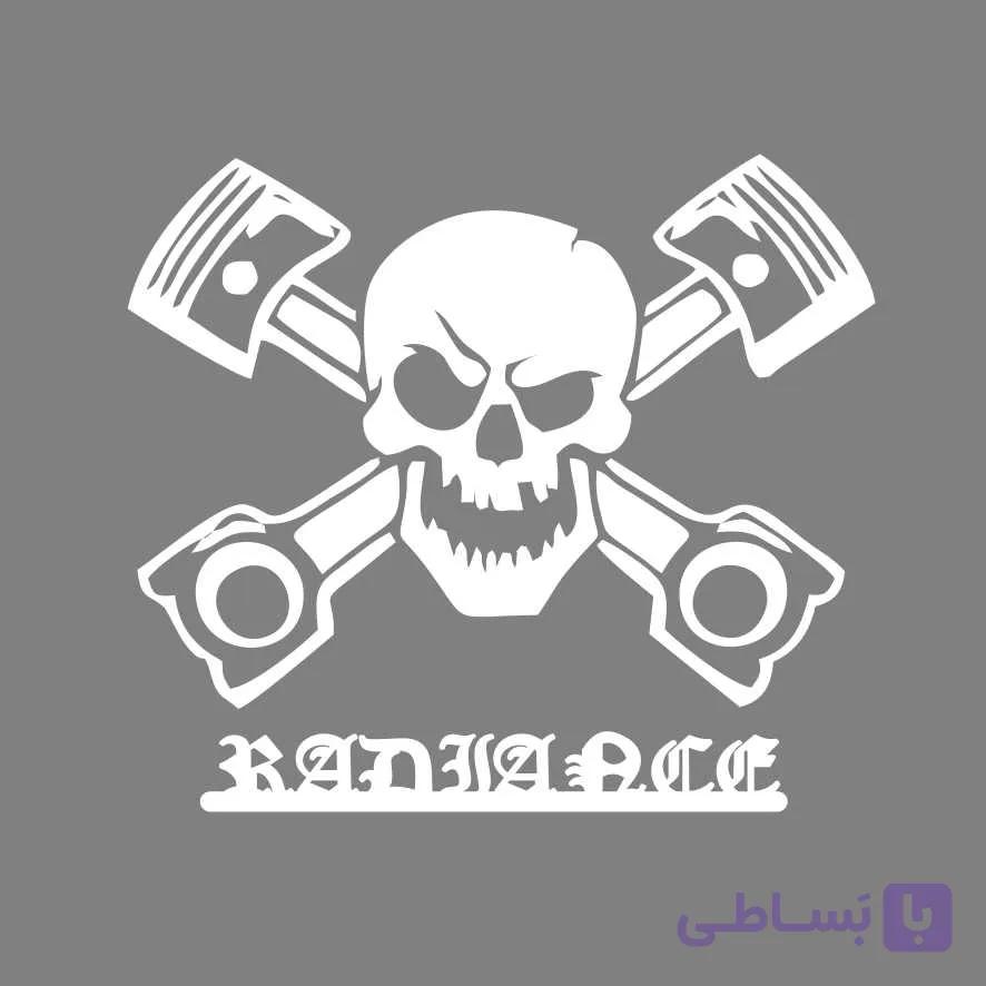 برچسب بدنه خودرو طرح skull سایز ۳۰ سانت — تصویر 1
