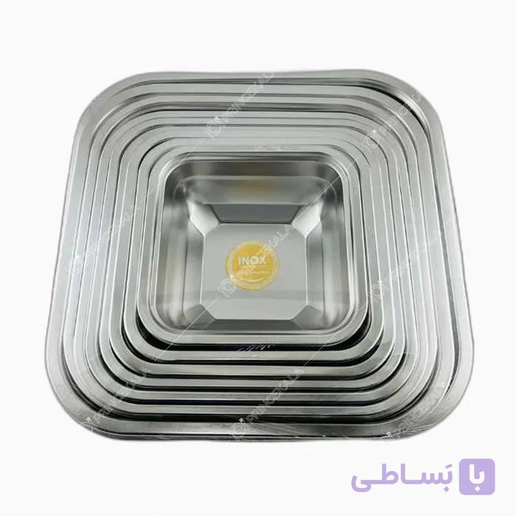 ست لگن استیل اینوکس مدل مربع — تصویر 1