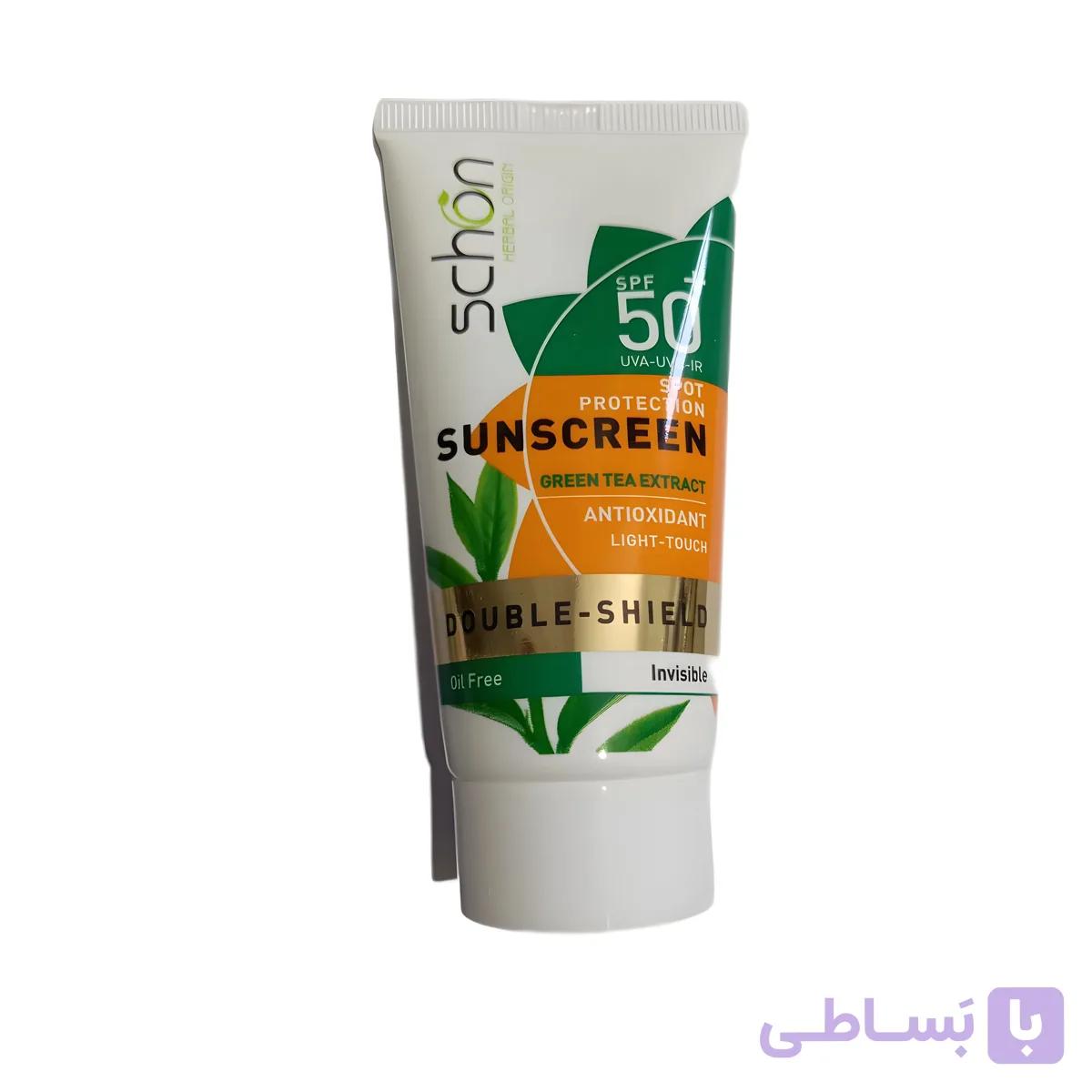 کرم ضدآفتاب دابل شیدفاقد چربی رنگی شون50درصد