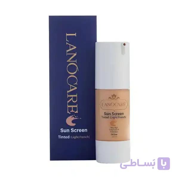 کرم ضدآفتاب رنگی SPF 50 لانوکر 30 میلی لیتر Lanocare — تصویر 1