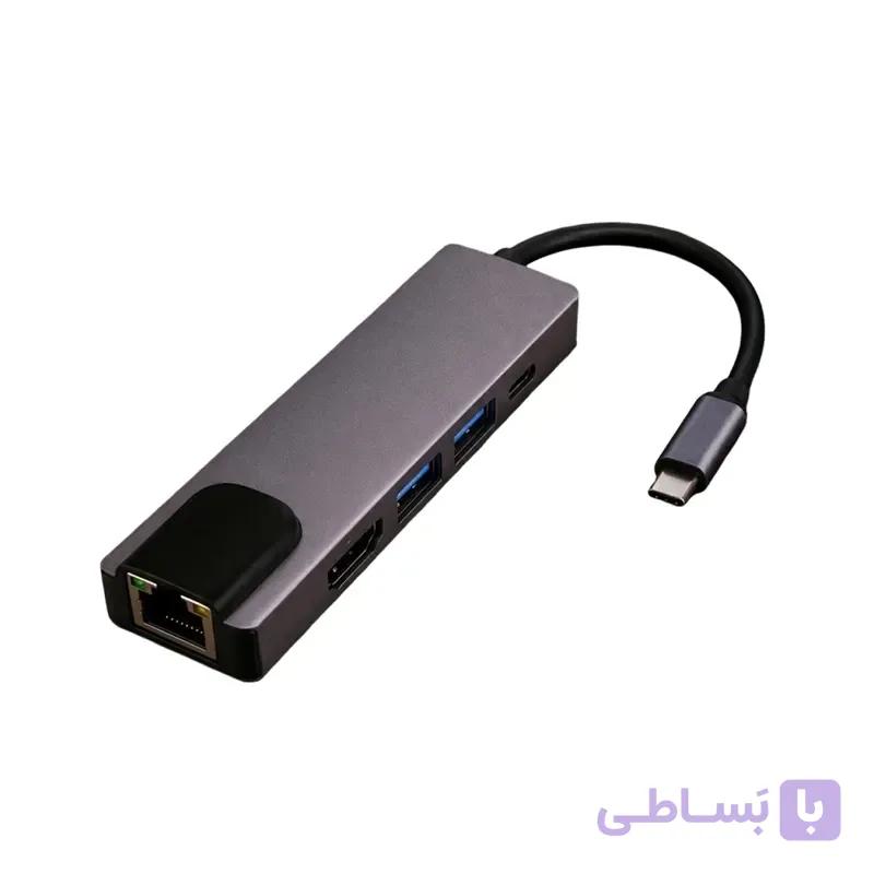 هاب Type-C به 5 پورت ای‌فورتک — تصویر 1