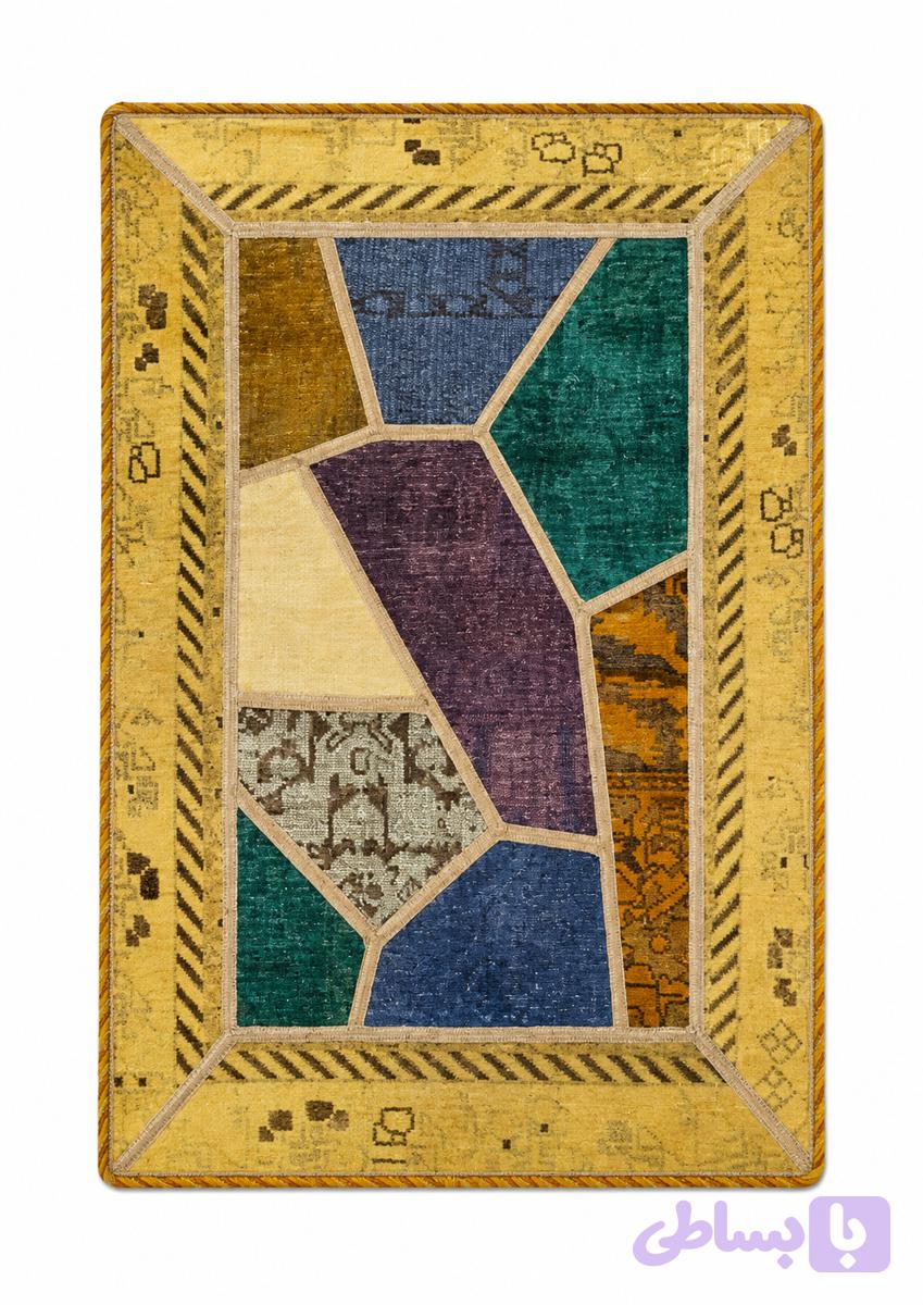کلاژ پادری فرش دستبافت ابعاد 97*68کد 004