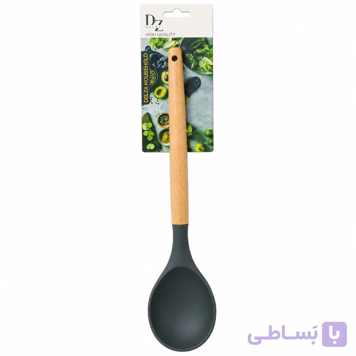 ملاقه گود سیلیکونی دسته بامبو