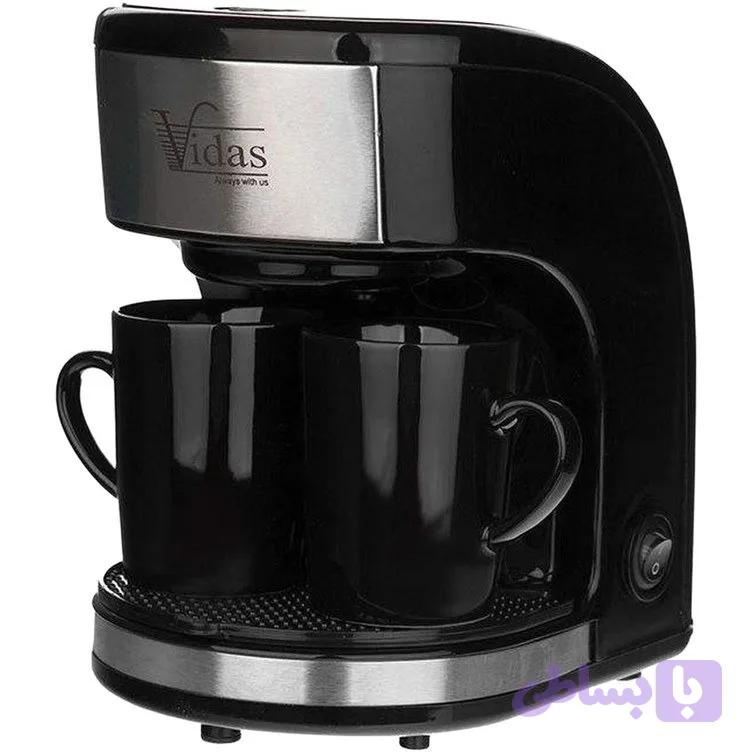 قهوه‌ساز ویداس مدل VIR-2224، ظرفیت دم‌آوری دو فنجان با فیلتر دائمی — تصویر 1