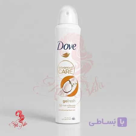 اسپری ضدتعریق داو حجم 250 میلی‌ مدل Coconut 72H — تصویر 1