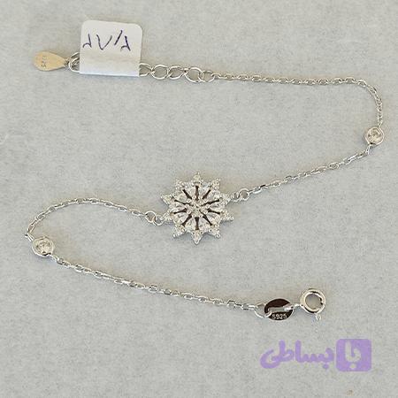 دستبند نقره مدل دانه برف (Snowflake) — تصویر 1