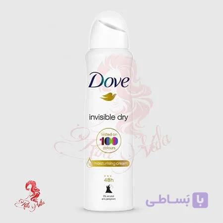 اسپری دئودورانت داو Dove زنانه مدل Invisible dry حجم 250 میل — تصویر 1