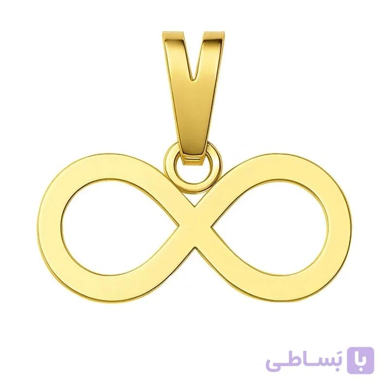 آویز گردنبند طلا 18 عیار زنانه گالری صادقی طرح بی نهایت