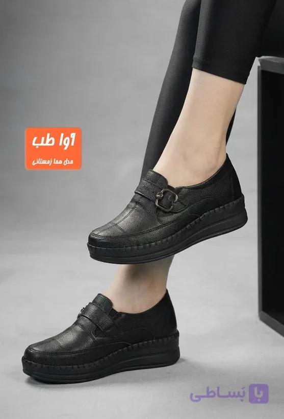 کفش طبی زنانه چرم آیدا طرح (p shoes 07)