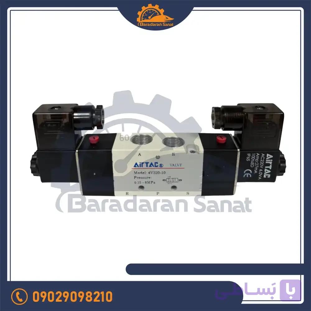 شیر برقی پنوماتیک ایرتک مدل 4v320-10 سایز 3/8 دوبل — تصویر 1