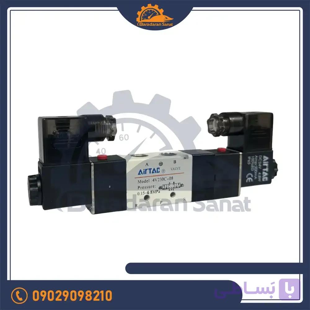 شیر برقی پنوماتیک ایرتک مدل 4v230c-08 سایز 1/4 دوبل — تصویر 1