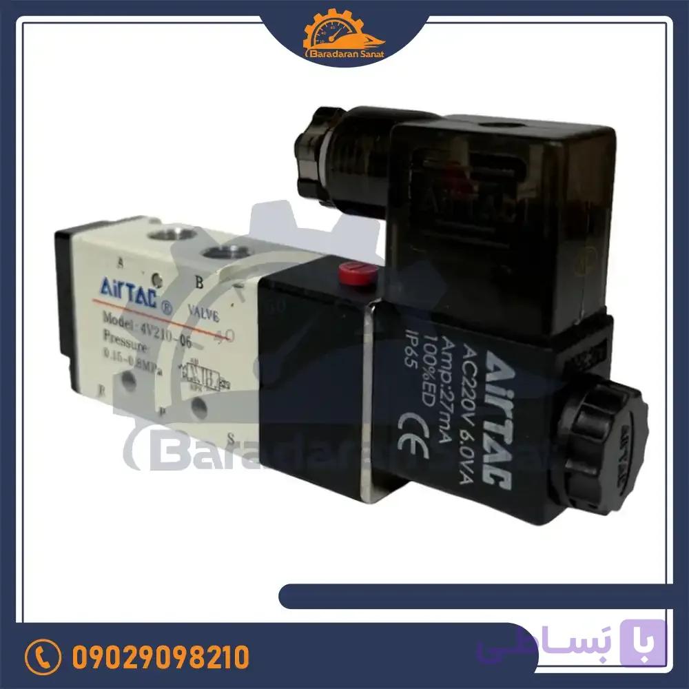 شیر برقی پنوماتیک ایرتک مدل 4v210-06 سایز 1/8 — تصویر 1