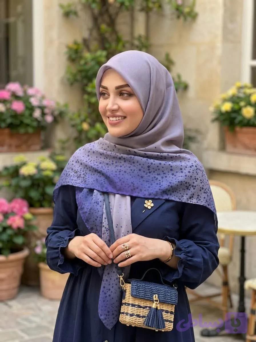 روسری نخی طرح شصت و چهارم — تصویر 1