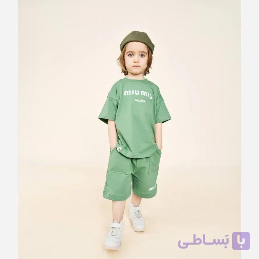 ست تیشرت و شلوارک دورس اسپرت دخترانه و پسرانه سایز 1 تا 6 سال