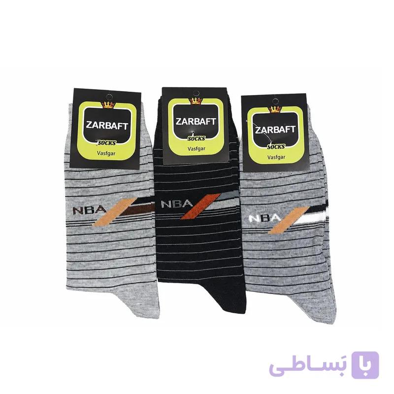 جوراب ساق بلند مردانه اسپرت مدل ساده کد 5188 بسته 3 عددی — تصویر 1