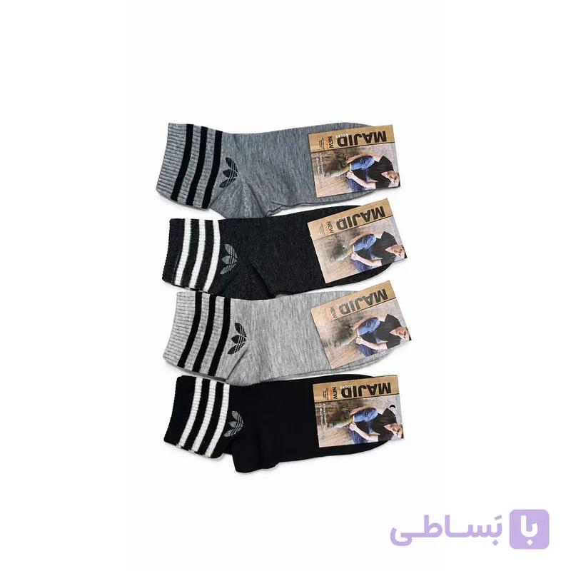 جوراب ساق کوتاه کد 88810 بسته 4 عددی — تصویر 1