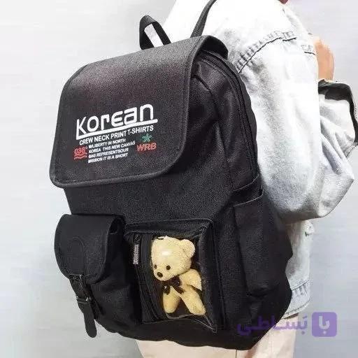 کوله پشتی دخترانه Korean عروسک دار