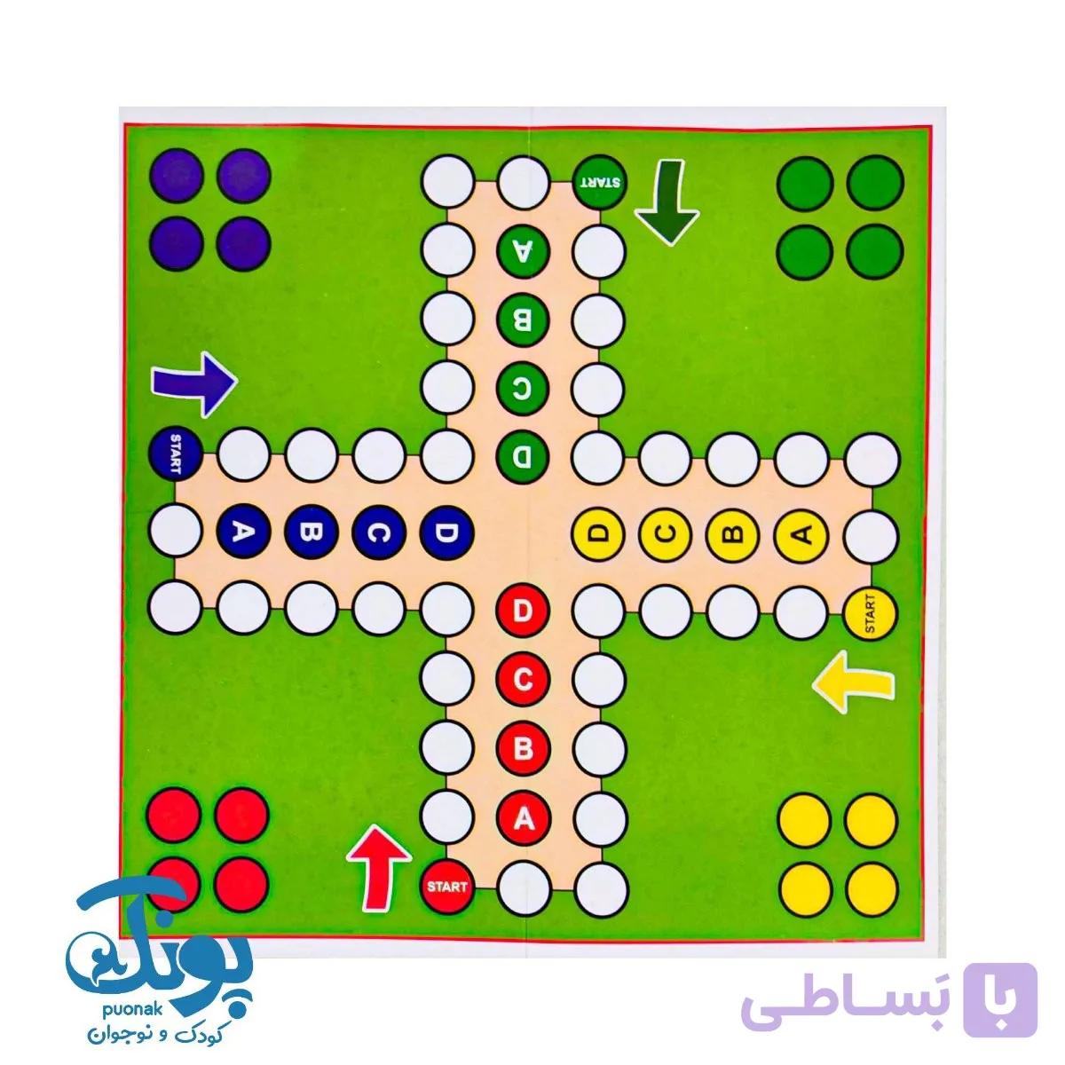 بازی منچ و مارپله مقوایی شایان — تصویر 1