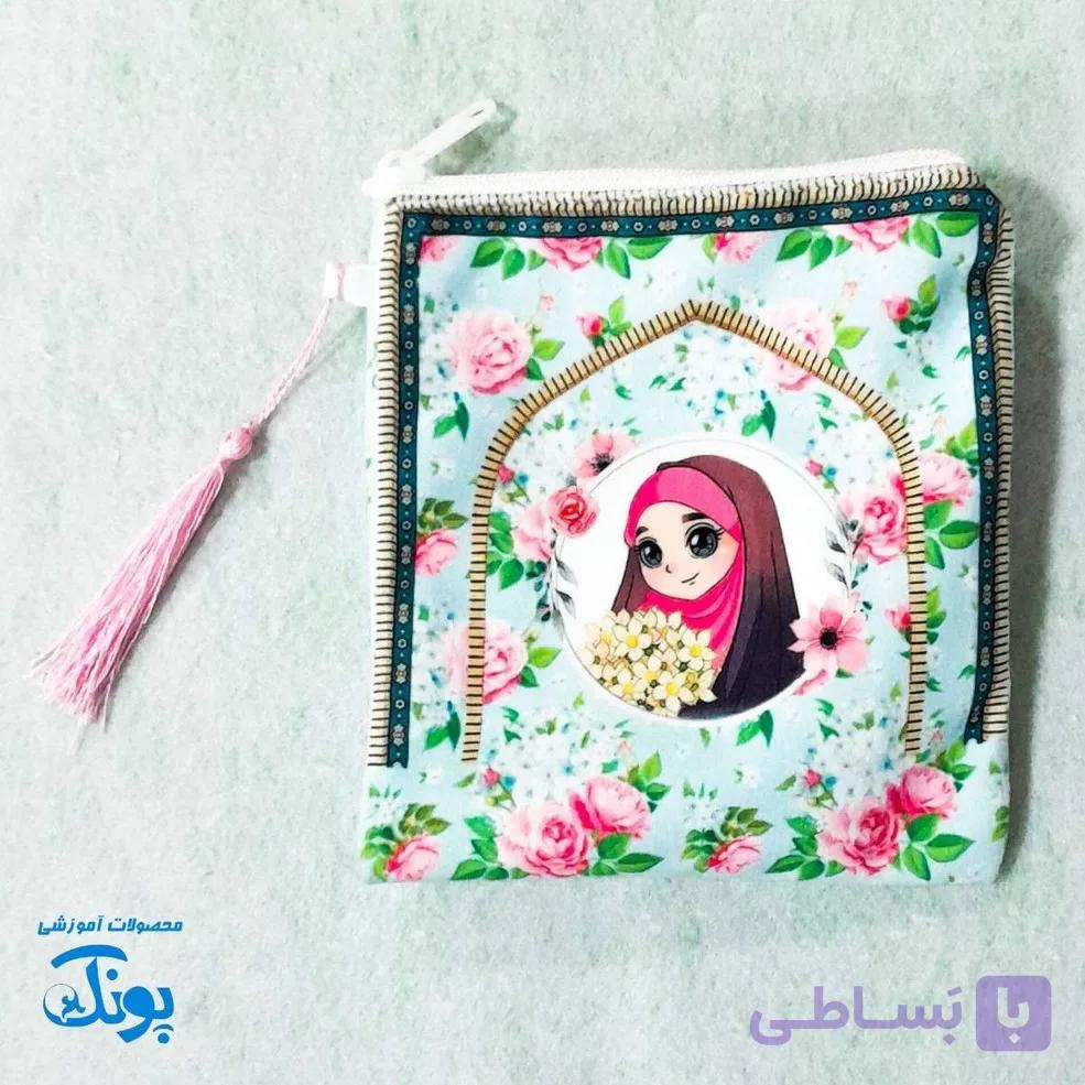 جانماز مخمل دخترانه بزرگ دو تکه — تصویر 1