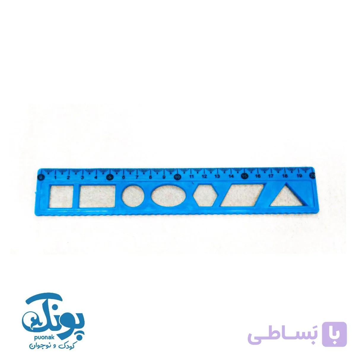 خط کش اشکال هندسی ژله ای ۲۰ سانت — تصویر 1