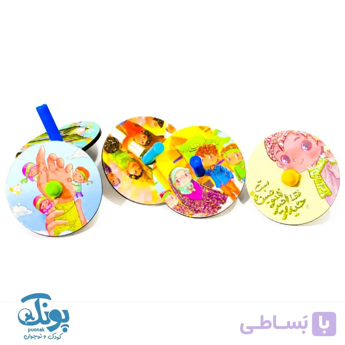 فرفره چوبی طرح غدیر بسته ۱۰ عددی — تصویر 1