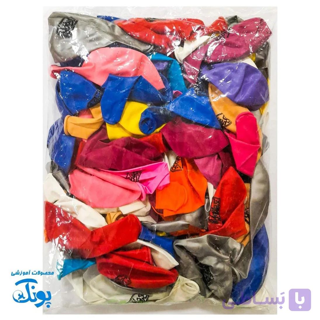 بادکنک طرح‌ عید غدیر خم بسته ۱۰۰ عددی با بست و نی — تصویر 1