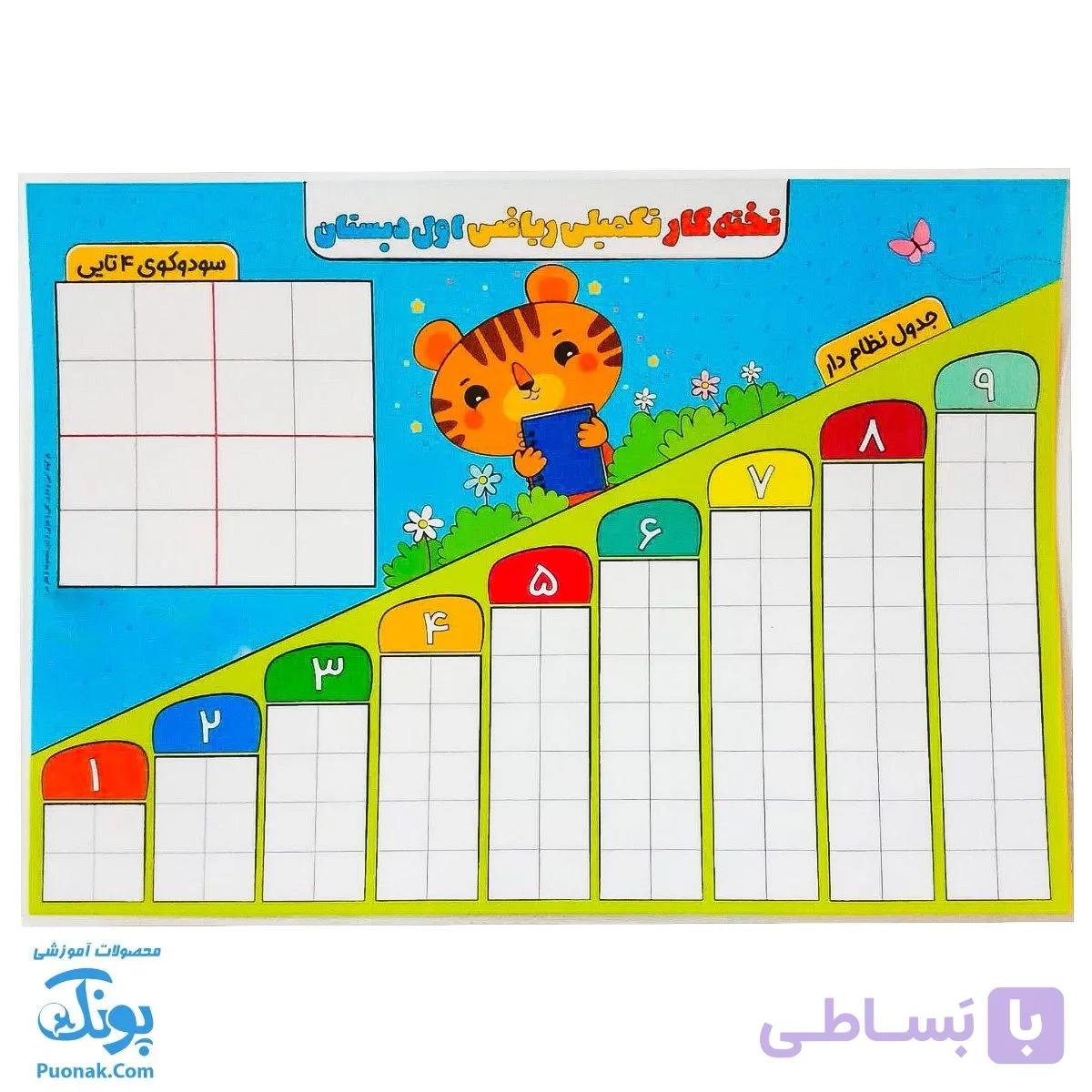 تخته کار تکمیلی ریاضی اول لمینت وایت بردی سلام — تصویر 1