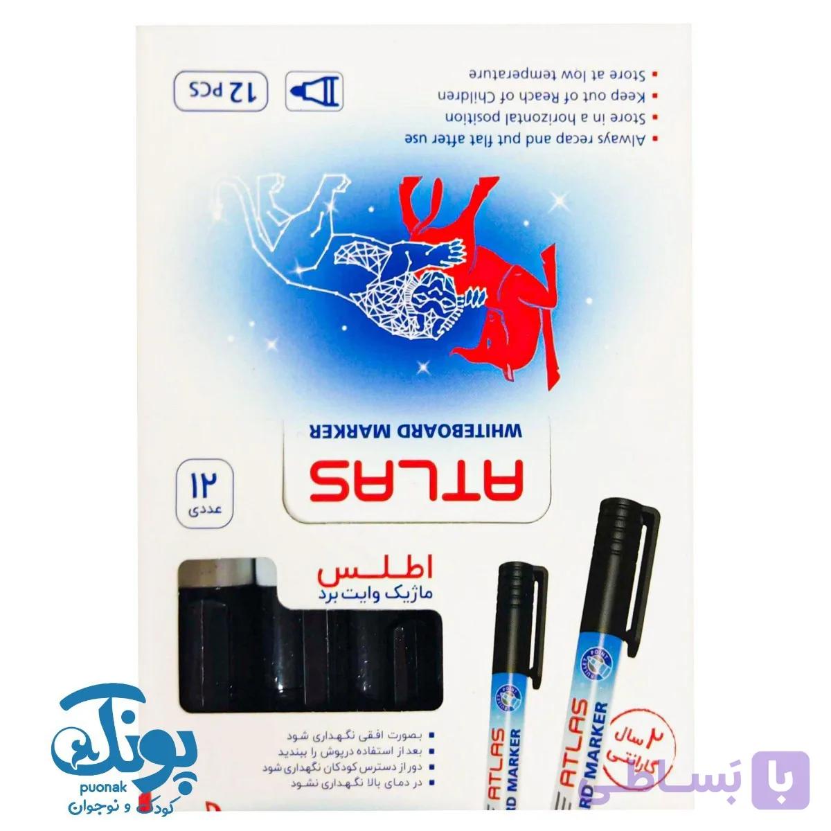 ماژیک وایت برد صدف سبز ۱۲ تایی (نوک گرد) — تصویر 1