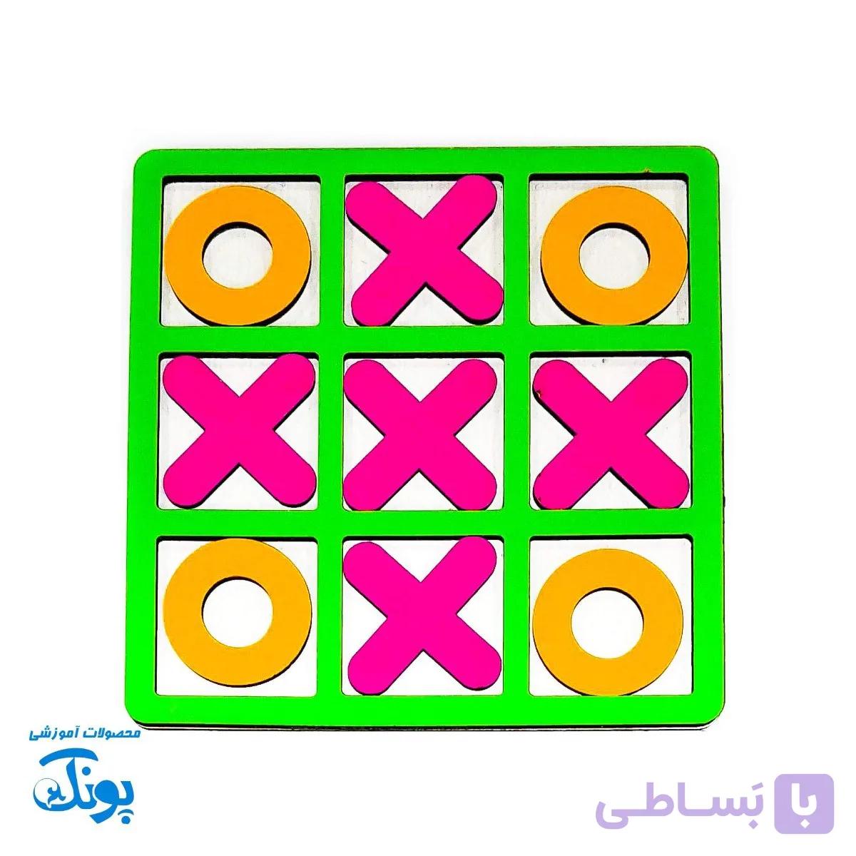 بازی دوز ایکس او چوبی ۱۰ × ۱۰ — تصویر 1