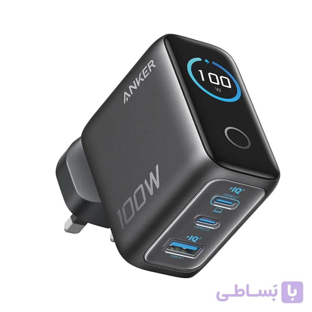 آداپتور شارژر 100 وات انکر مدل B121B همراه با کابل تایپ سی به تایپ سی — تصویر 1