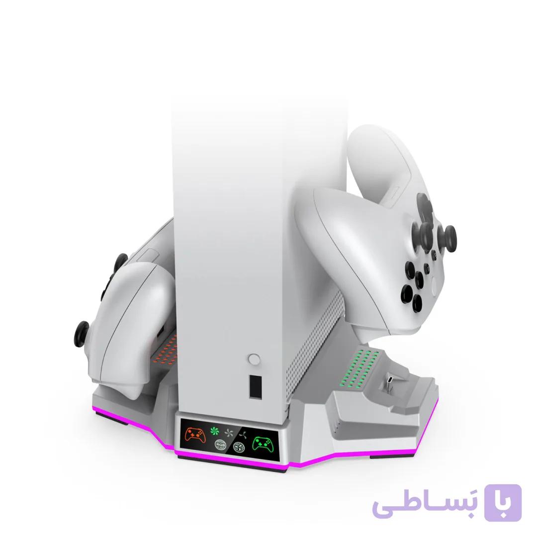 فن خنک کننده و پایه شارژر RGB دابی مدل TYX-3612 برای Xbox Series S — تصویر 1