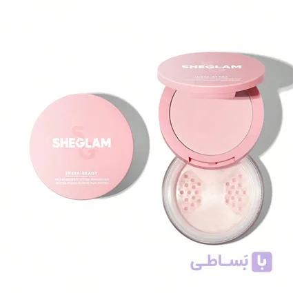 پودر فیکس دو طبقه بابلگام شیگلم SHEGLAM Insta-Ready Face & Under Eye Setting Powder Duo-Bubblegum 2 In 1 Pink Brightening Oil Control
