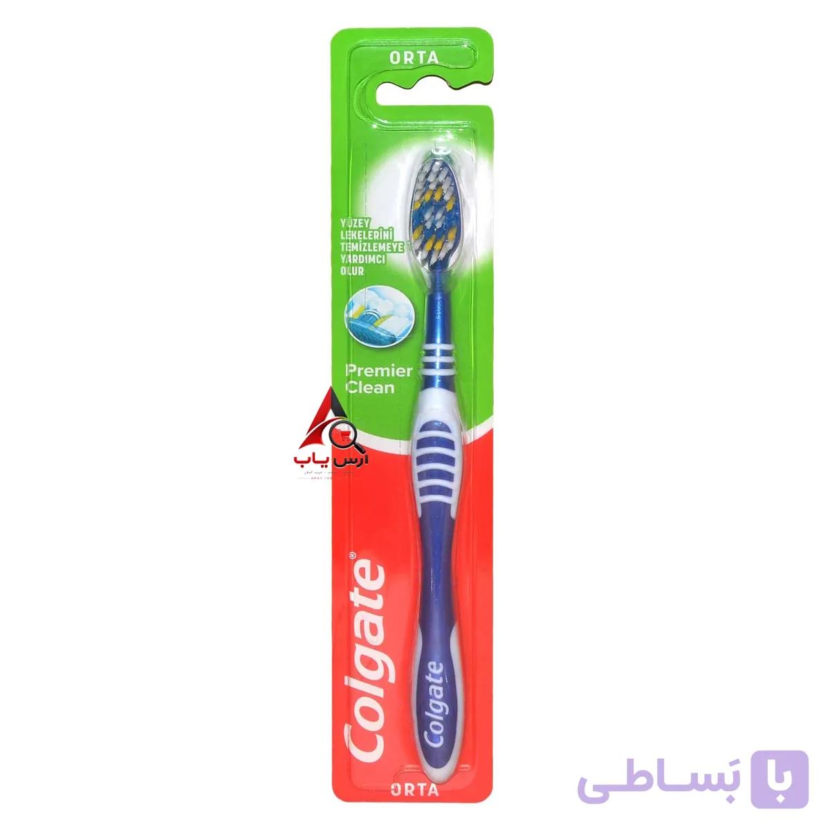 مسواک پریمیر کلین Premier Clean کلگیت Colgate با برس متوسط orta — تصویر 1