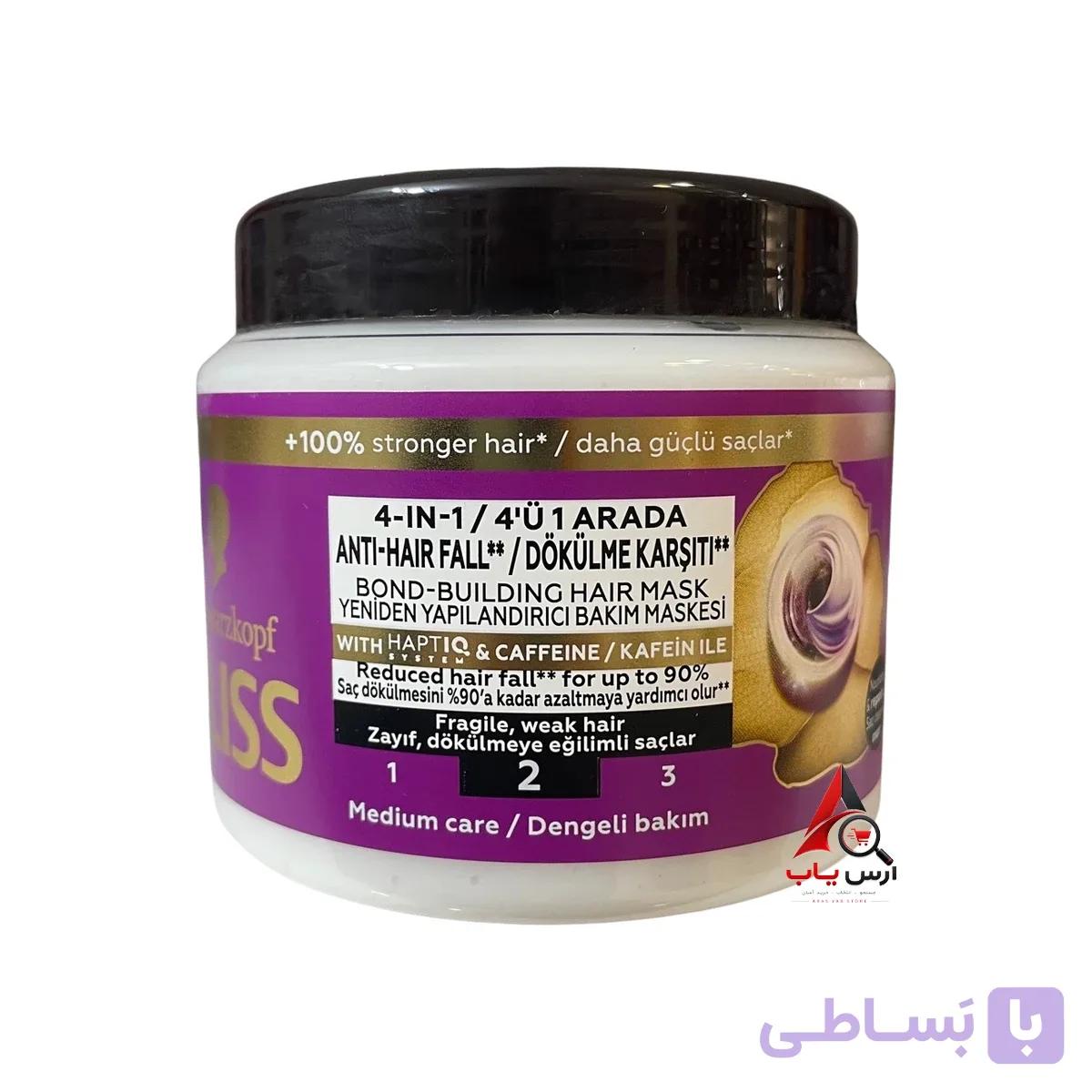 ماسک موی ضد ریزش گلیس مدل Full Hair Wonder حاوی کافئین حجم 400 میل — تصویر 1