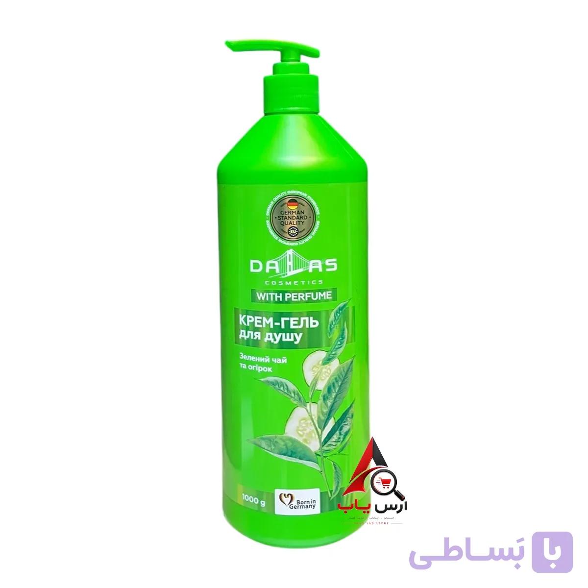شامپو بدن معطر و کرمی دالاس Dalas با رایحه خیار و چای سبز حجم 1 لیتر — تصویر 1